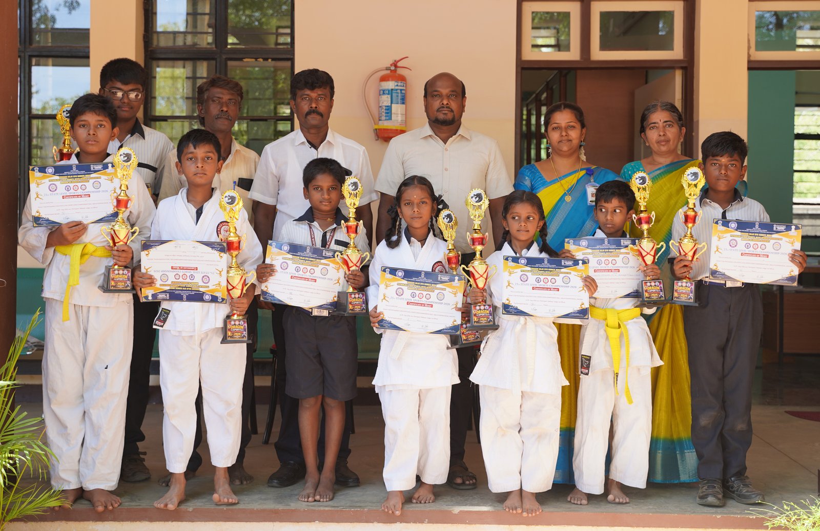 Students participating in state level championship